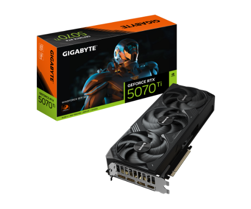 תמונה של כרטיס מסך Gigabyte GeForce RTX 5070 Ti WINDFORCE SFF 16G