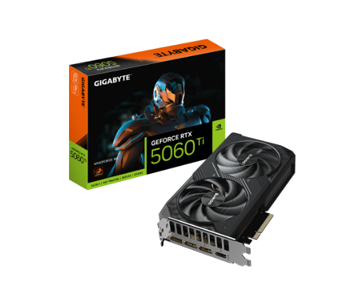 תמונה של כרטיס מסך Gigabyte RTX 5060 Ti WindForce 2 8GB