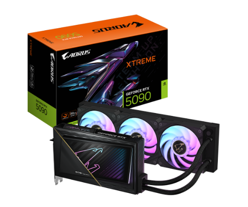תמונה של כרטיס מסך AORUS GeForce RTX 5090 XTREME WATERFORCE 32G