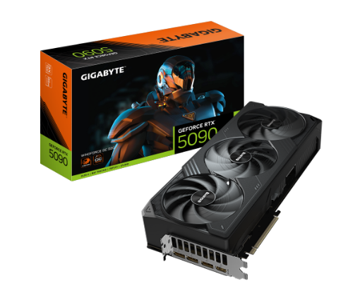 תמונה של כרטיס מסך Gigabyte GeForce RTX 5090 WINDFORCE OC 32G