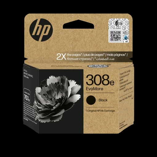 תמונה של ראש דיו שחור גדול 308 HP2910 HP4320 7FP22UE