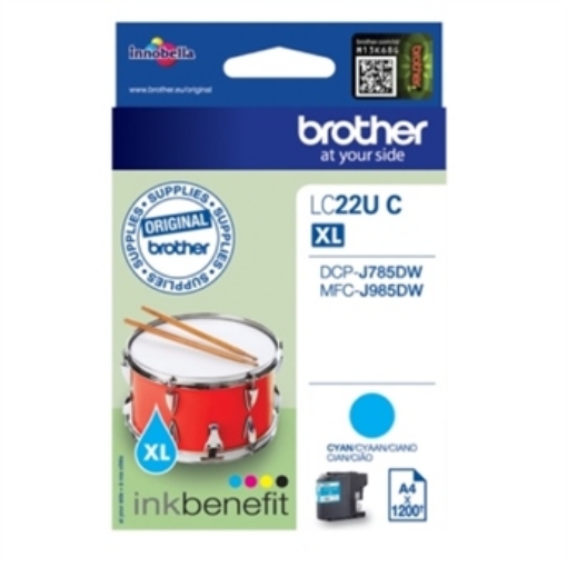 תמונה של מילוי ברדר XL ציאן LC22U -C  MFC-J985