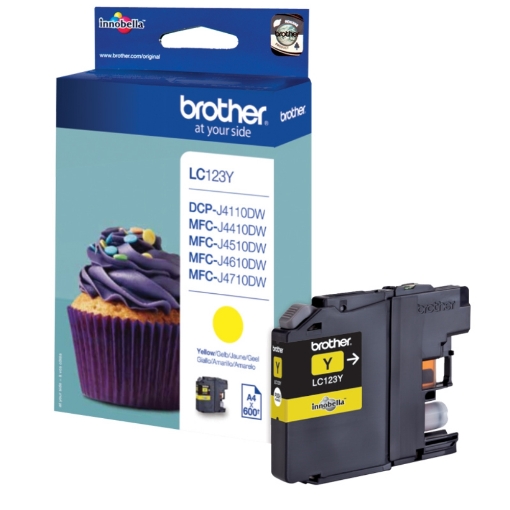 תמונה של ראש דיו צהוב תואם LC-123Y brother ברדר