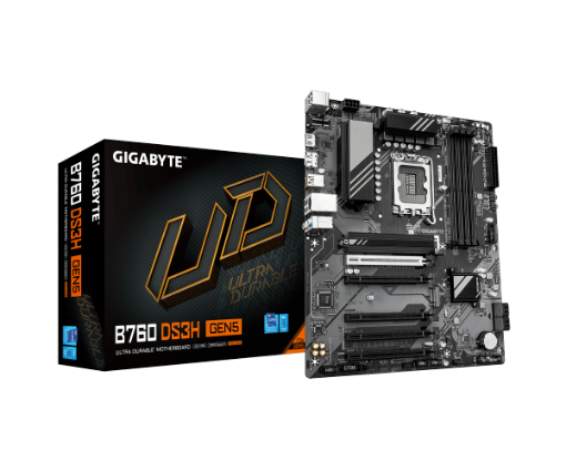 תמונה של לוח אם אינטל Gigabyte B760 DS3H DDR5 Gen5 ATX DP HDMI LGA1700