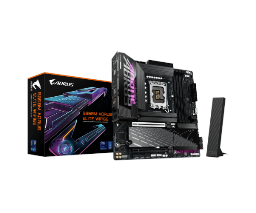 תמונה של לוח למעבד דור 15 Gigabyte B860M AORUS ELITE WIFI6E ATX 2.5GB LAN