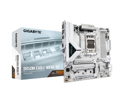 תמונה של לוח אם GIGABYTE B850M EAGLE WIFI6E ICE M-ATX DDR5 AM5 BT 2.5GB