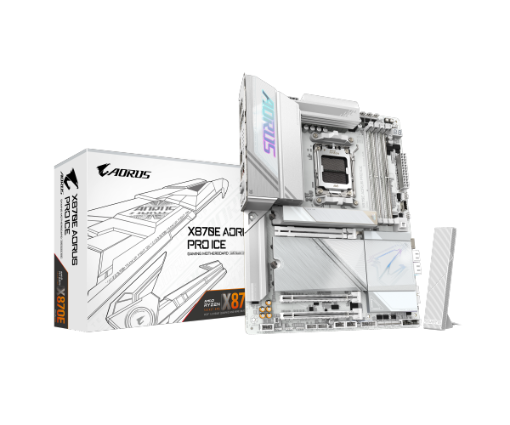 תמונה של לוח אם GIGABYTE X870E AORUS PRO ICE X3D WIFI7 ATX DDR5 AM5
