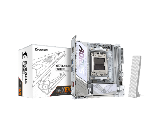 תמונה של לוח אם GIGABYTE X870I AORUS PRO ICE MINI-ITX DDR5 AM5 BT 2.5GBE