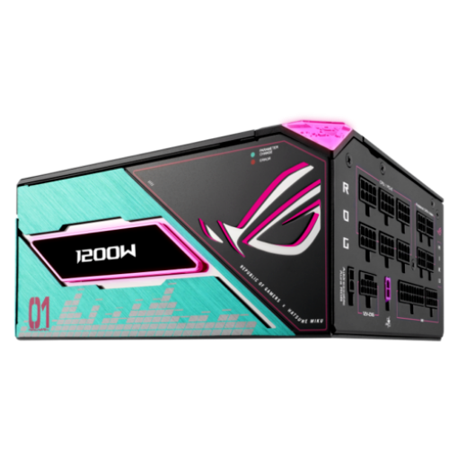 תמונה של ספק כח מודולרי ASUS ROG Thor 1200W Platinum III Hatsune Miku Edition