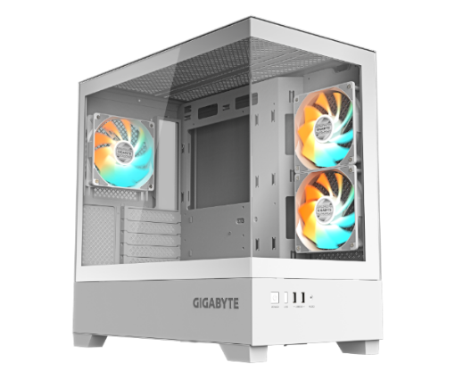 תמונה של מארז לבן GIGABYTE C201 PANORAMIC ICE Micro-ATX 3XARGB Fans