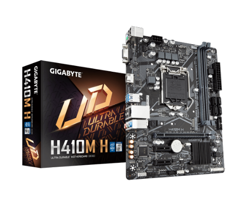 תמונה של לוח אם מתוקן לאינטל דור 10 Gigabyte H410M H Micro-ATX LGA1200
