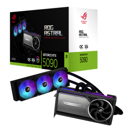 תמונה של כרטיס מסך ASUS ROG Astral - -LC-RTX5090-O32G-GAMING NVIDIA GeForce RTX 5090 32 GB GDDR7
