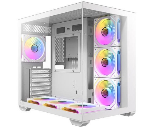 תמונה של מארז Antec CX Mirror White Mini-Tower Gaming Case 7X120mm ARGB