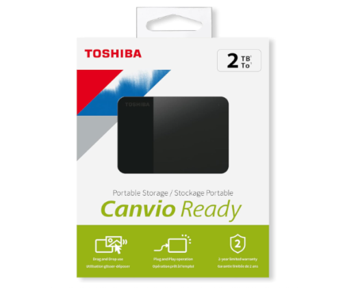 תמונה של דיסק חיצוני TOSHIBA Canvio Ready 2TB 2.5 USB 3.2