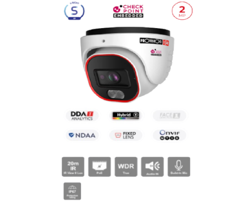 תמונה של מצלמת כיפה PROVISION DH-320IPSN-28 2MP IP FIXED LENSE POE 2.8mm