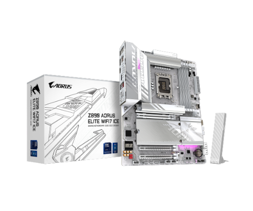 תמונה של לוח לאינטל דור 15 Gigabyte Z890 AORUS ELITE WIFI7 ICE ATX LGA1851