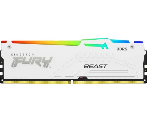 תמונה של זכרון לבן לנייח Kingston Fury Beast RGB 32GB DDR5 6800Mhz C34