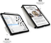 תמונה של כיסוי Origami No.3 ל-iPad Air 13″ M2/M3/M4 עם אחסון ל-Apple Pencil מבית Pipetto בצבע שחור