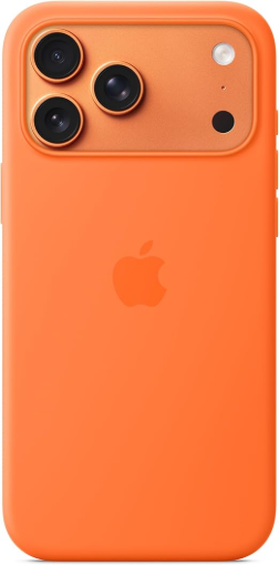 תמונה של כיסוי סיליקון עם MagSafe למכשיר iPhone 17 Pro Max בצבע כתום