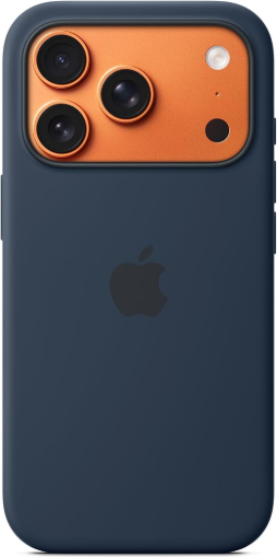 תמונה של כיסוי סיליקון עם MagSafe למכשיר iPhone 17 Pro בצבע Midnight