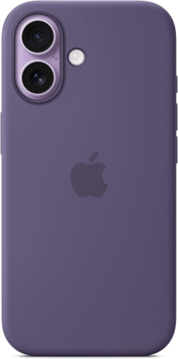 תמונה של כיסוי סיליקון עם MagSafe למכשיר iPhone 17 בצבע ערפל סגול