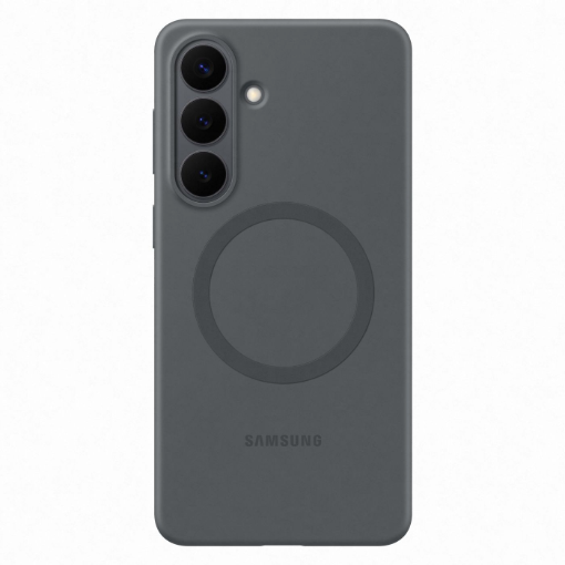 תמונה של כיסוי סיליקון מגנטי ל+Samsung Galaxy S26 בצבע שחור