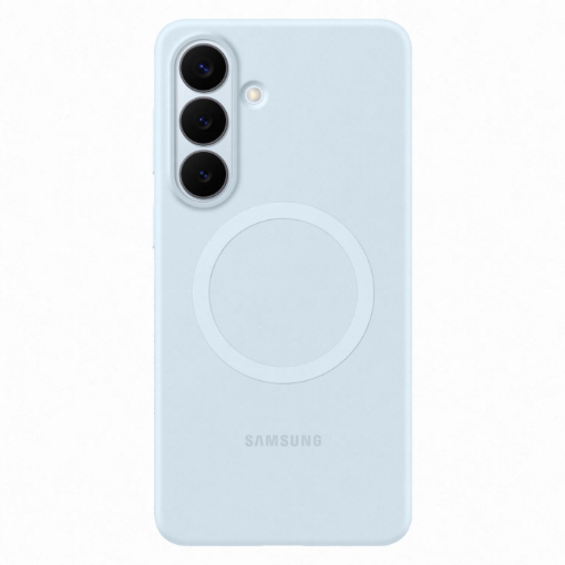 תמונה של כיסוי סיליקון מגנטי ל+Samsung Galaxy S26 בצבע כחול