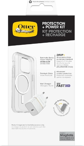 תמונה של ערכה KIT OTTERBOX iPhone 16 (30W&Sym.Clear Mag&PremiumGlass)