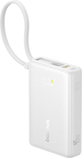 תמונה של סוללת גיבוי Baseus PicoGo Digital Display Power Bank 10000mAh 45W -לבן