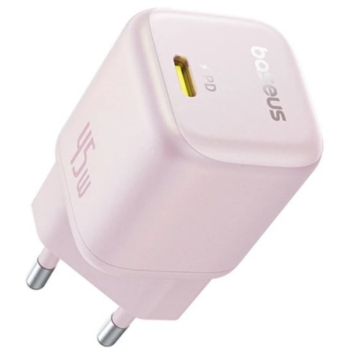 תמונה של מטען קיר Baseus PicoGo GaN Fast Charger 1C 45W Baby Pink