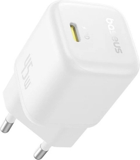 תמונה של מטען קיר Baseus PicoGo GaN Fast Charger 1C 45W Moon White