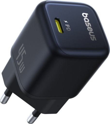 תמונה של מטען קיר Baseus PicoGo GaN Fast Charger 1C 45W Cosmic Black