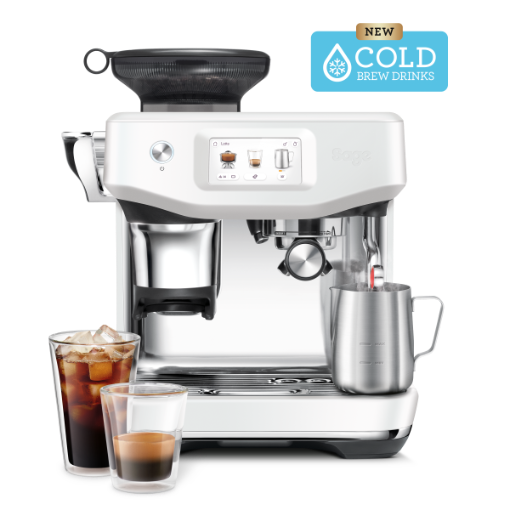תמונה של מכונת קפה Barista Touch™ Impress SES882SST Cold Brew בצבע לבן