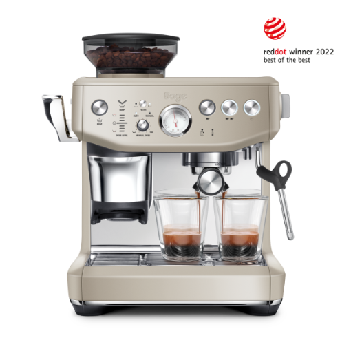 תמונה של מכונת קפה טוחנת Sage Barista Express® Impress SES876ALM בצבע שקד