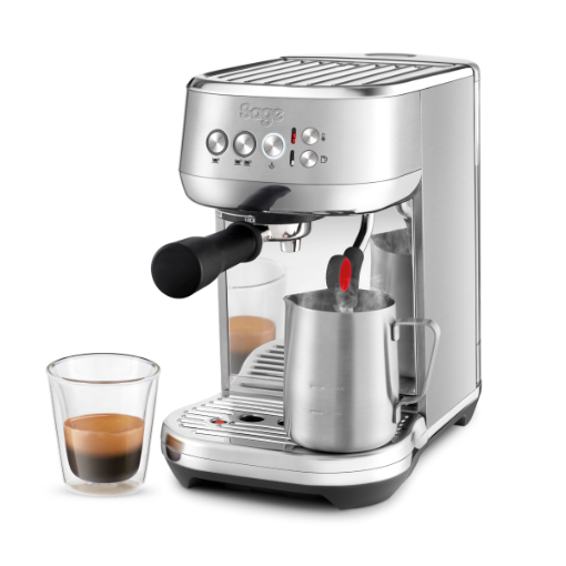 תמונה של מכונת קפה קומפקטית Sage The Bambino™ Plus SES500BSS נירוסטה