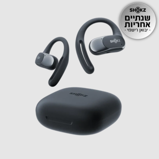 תמונה של אוזניות SHOKZ OPENFIT AIR OPEN-EAR בצבע שחור