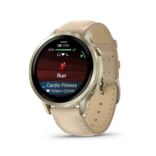 תמונה של שעון ספורט חכם GARMIN דגם Venu 4 (41mm) בצבע Beige Leather