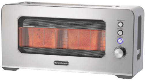 תמונה של מצנם עם חלון שקוף Morphy Richards דגם CrystalSteel 222401 נירוסטה