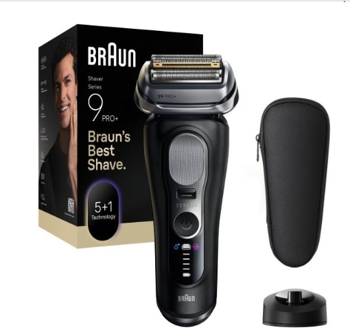 תמונה של מכונת גילוח חשמלית  Braun Series 9 Pro+ Wet & Dry – צבע שחור – שנתיים אחריות דיפלומט יבואן רשמי