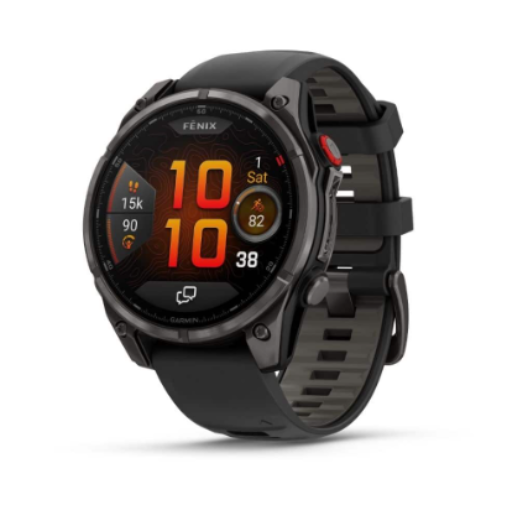 תמונה של שעון ספורט חכם גרמין GARMIN fēnix® 8 Pro – 47″, AMOLED Sapphire, Carbon grey DLC titanium