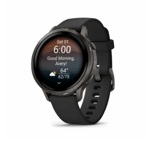 תמונה של שעון ספורט חכם 41″ GARMIN Venu 4 GPS Wi-Fi בצבע Black w/ Slate + Black,WW