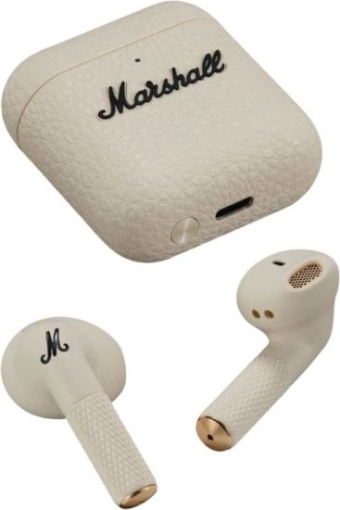 תמונה של אוזניות אלחוטיות True Wireless מבית Marshall דגם Minor IV בצבע קרם