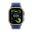 תמונה של שעון חכם אפל סדרה אולטרא 3 Apple Watch Series Ultra 3 MEWU4QI/A GPS+Esim 49mm גוף Natural Titanium Case רצועה Blue/Bright Blue Trail מידה M/L