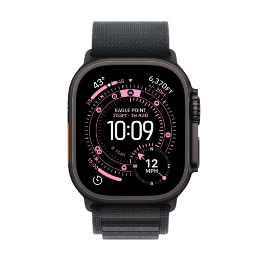 תמונה של שעון חכם אפל סדרה אולטרא 3 Apple Watch Series Ultra 3 MF0V4QI/A GPS+Esim 49mm גוף Black Titanium Case רצועה Black Alpine מידה M