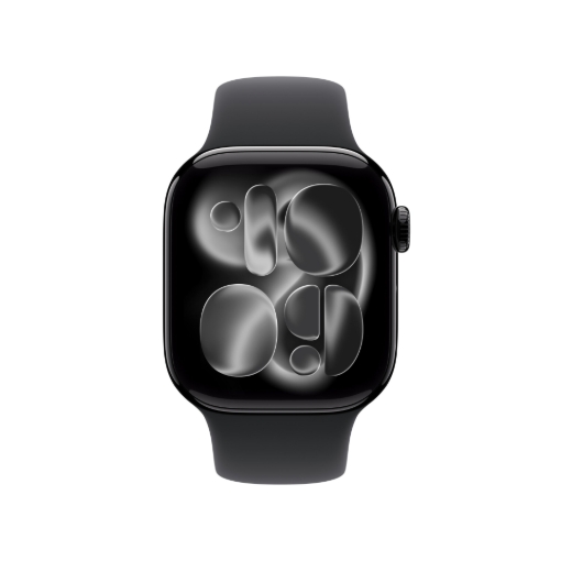 תמונה של שעון חכם אפל סדרה 11 Apple Watch Series 11 MFC44ZR/A GPS+Esim 46mm גוף Jet Black רצועה Black  Band מידה M/L