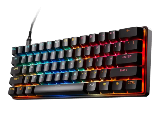 תמונה של מקלדת גיימינג מכאנית מקצועית SteelSeries Apex Pro Gen 3 Mini בצבע שחור
