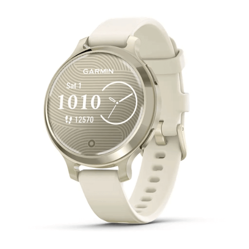 תמונה של GARMIN Lily 2 Active Lunar Gold with Bone Silicone Band