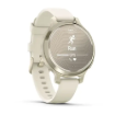 תמונה של GARMIN Lily 2 Active Lunar Gold with Bone Silicone Band