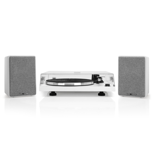 תמונה של פטיפון משולב רמקולים אלחוטיים HPH-100 Matt White SAFA