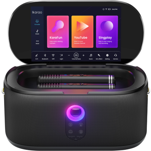 תמונה של ikarao Shell S1 Karaoke speaker with 10.1” screen מערכת קריוקי אלחוטית